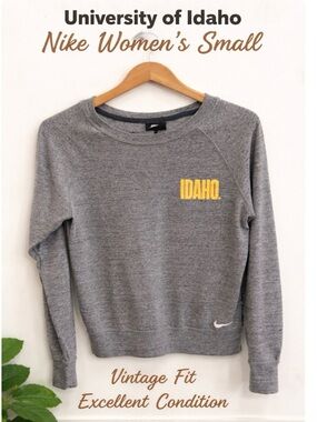 University of Idaho Vintage Nike Crewneck Sweatshirt Women’s Small Rare Gray